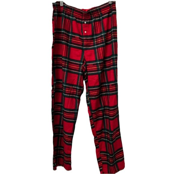Victorias Secret PINK Pajama Lounge Pants Womens Size L Red Plaid - Picture 1 of 7